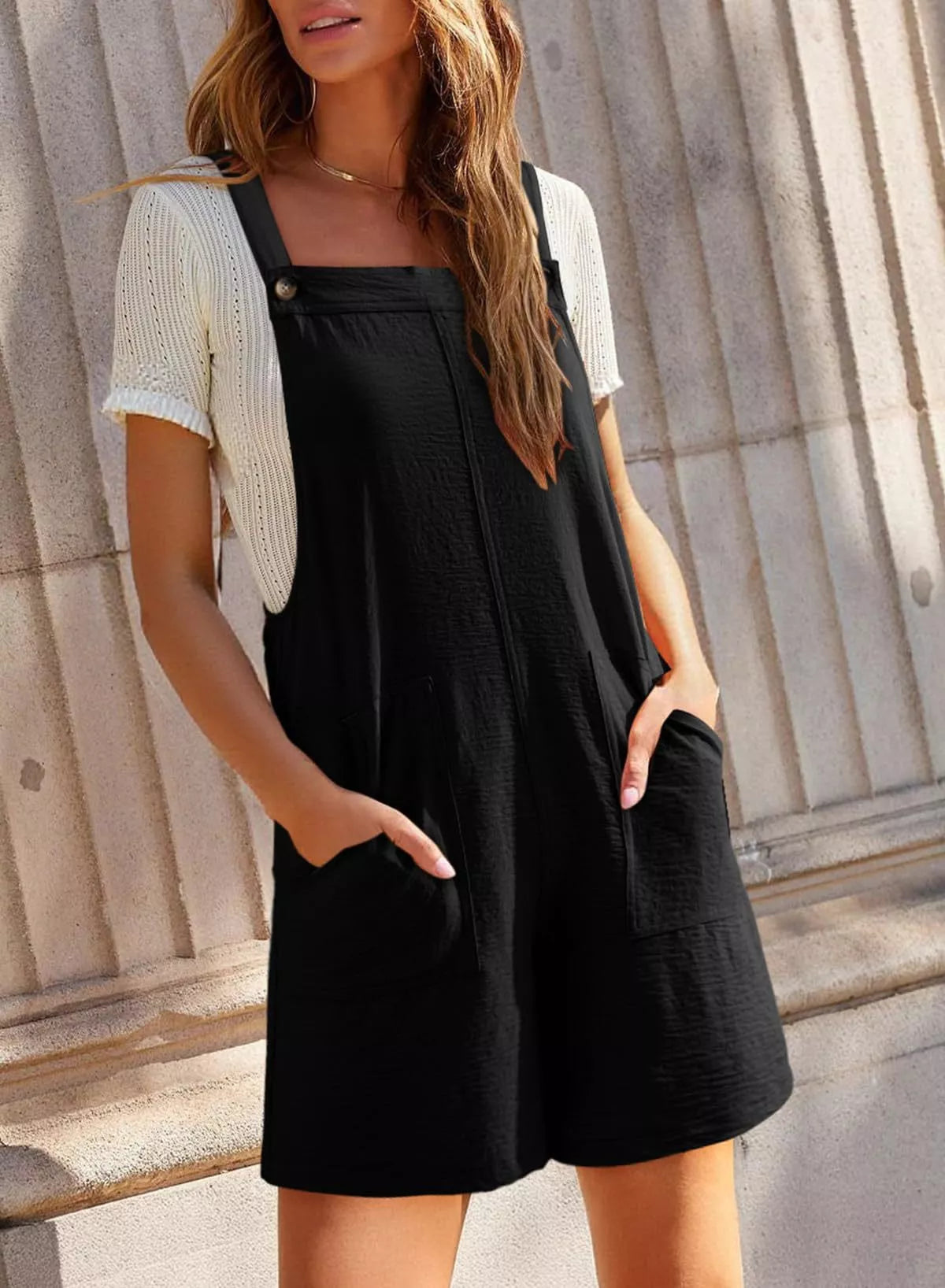 Casual Wide Strap Overalls